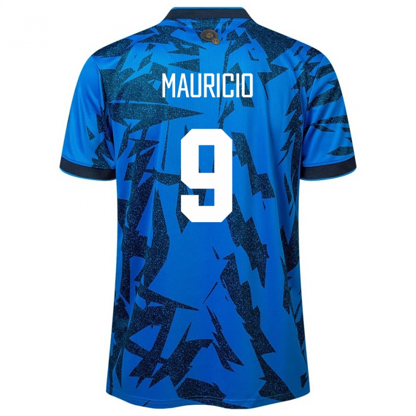 Hombre Camiseta El Salvador Emerson Mauricio #9 Azul 1ª Equipación 24-26 La Camisa Perú