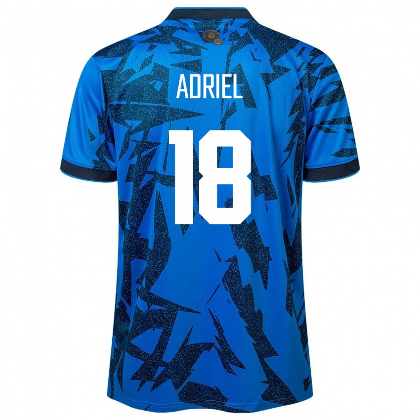 Hombre Camiseta El Salvador Adriel Martínez #18 Azul 1ª Equipación 24-26 La Camisa Perú