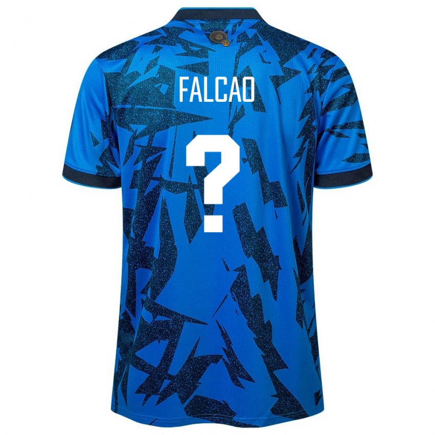 Hombre Camiseta El Salvador Kiano Falcao #0 Azul 1ª Equipación 24-26 La Camisa Perú