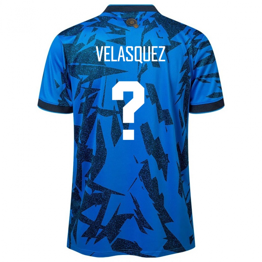 Hombre Camiseta El Salvador Jorge Velasquez #0 Azul 1ª Equipación 24-26 La Camisa Perú