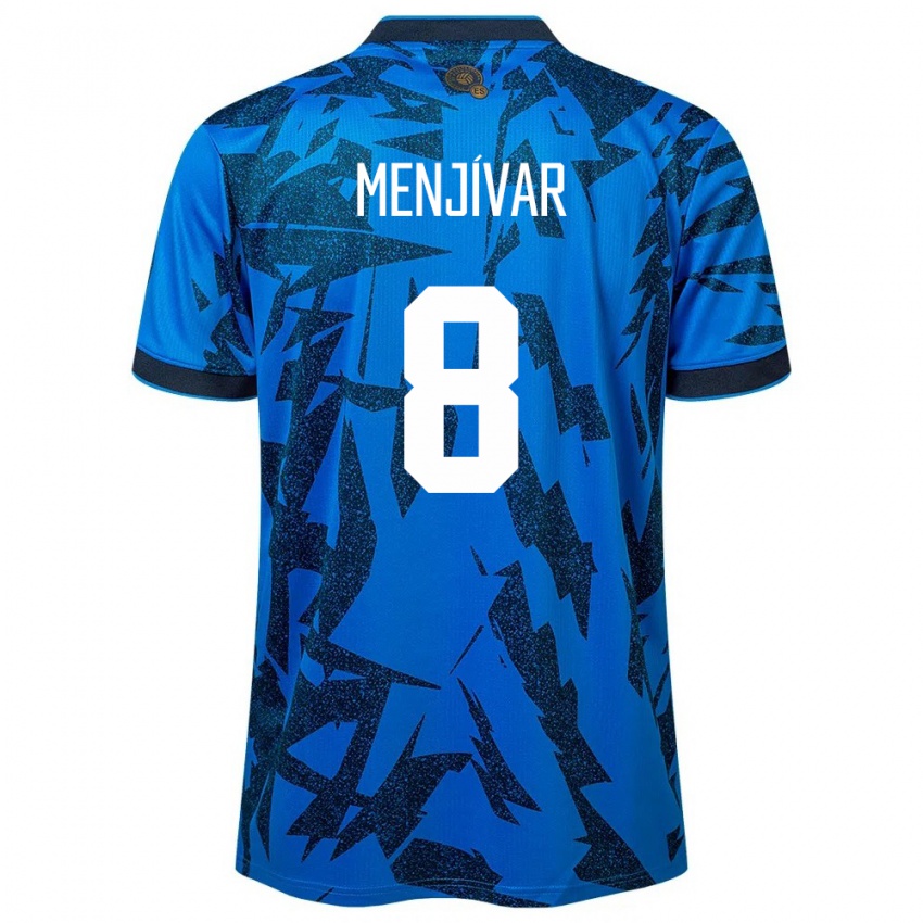Hombre Camiseta El Salvador Wálter Menjívar #8 Azul 1ª Equipación 24-26 La Camisa Perú