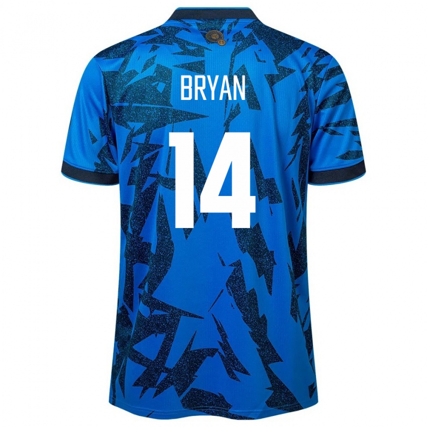 Hombre Camiseta El Salvador Bryan Vásquez #14 Azul 1ª Equipación 24-26 La Camisa Perú