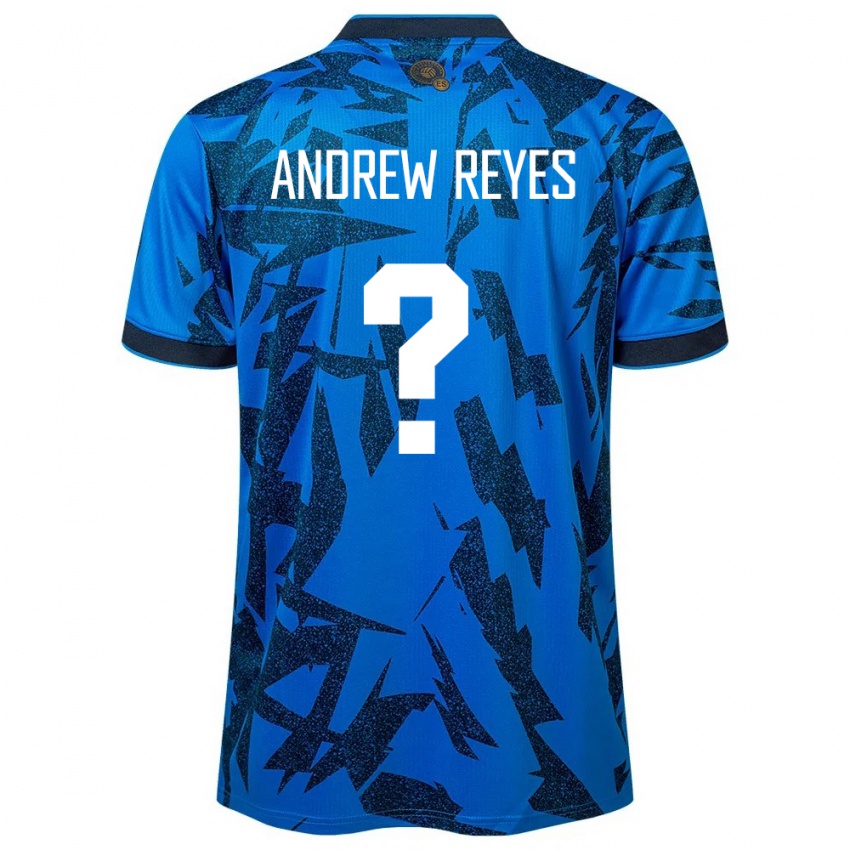 Hombre Camiseta El Salvador Andrew Reyes #0 Azul 1ª Equipación 24-26 La Camisa Perú