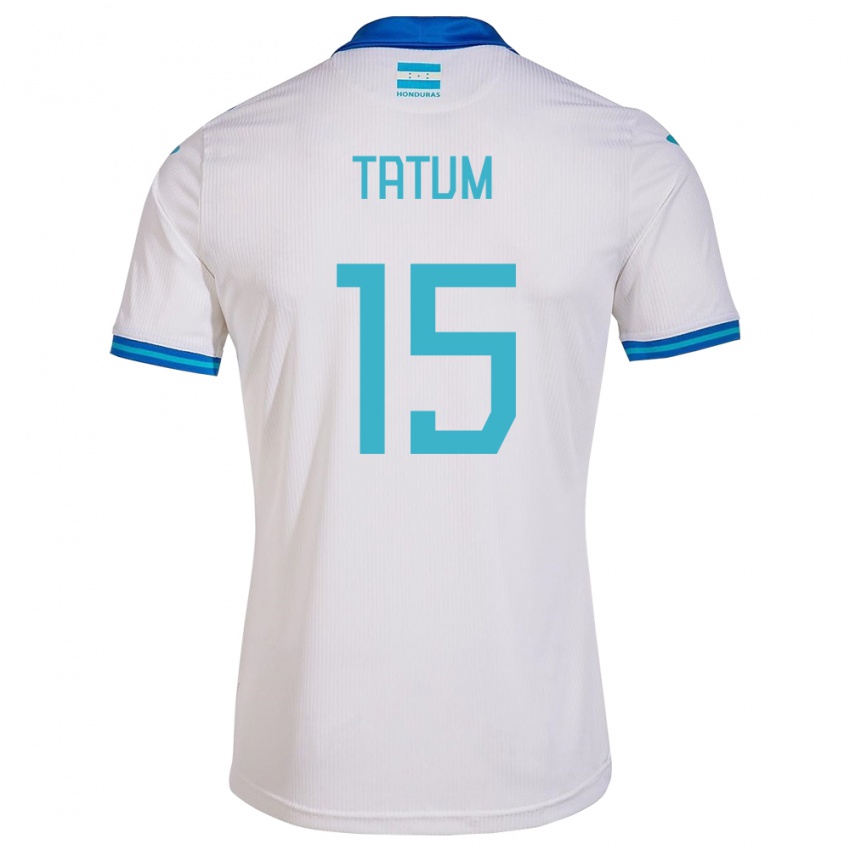 Hombre Camiseta Honduras Anfronit Tatum #15 Blanco 1ª Equipación 24-26 La Camisa Perú