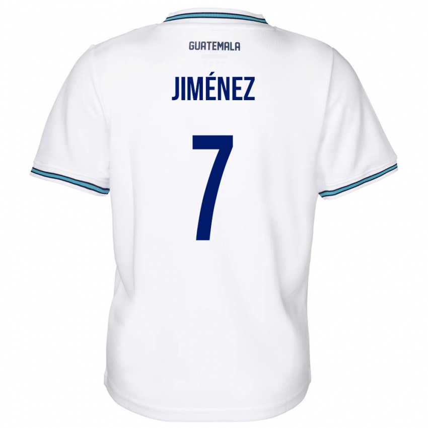 Hombre Camiseta Guatemala Cristian Jiménez #7 Blanco 1ª Equipación 24-26 La Camisa Perú