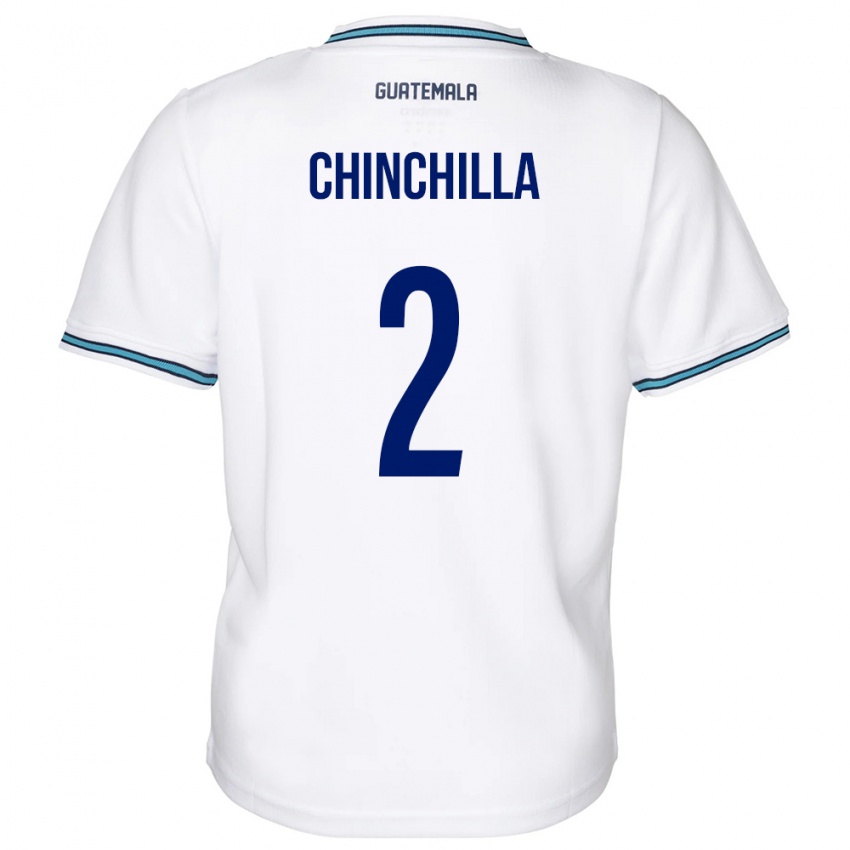 Hombre Camiseta Guatemala Nicolás Chinchilla #2 Blanco 1ª Equipación 24-26 La Camisa Perú