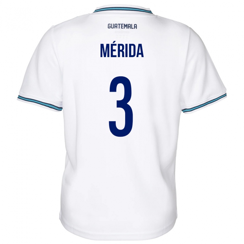 Hombre Camiseta Guatemala Daniel Mérida #3 Blanco 1ª Equipación 24-26 La Camisa Perú