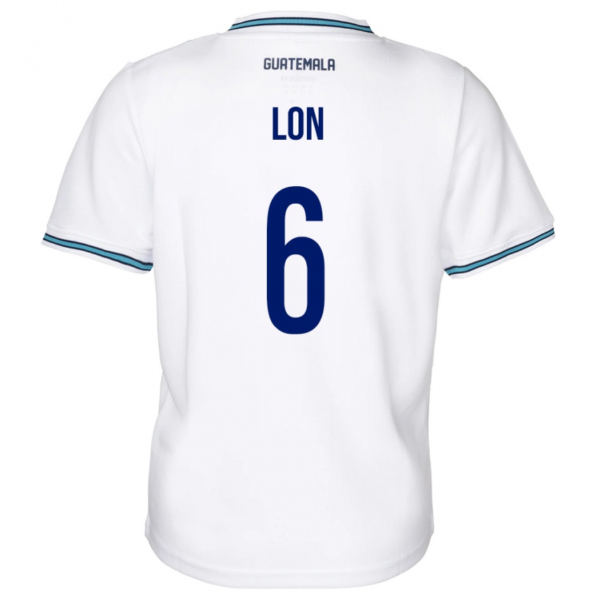 Hombre Camiseta Guatemala Ariel Lon #6 Blanco 1ª Equipación 24-26 La Camisa Perú