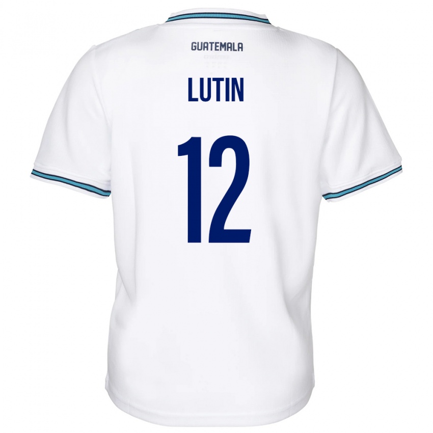 Hombre Camiseta Guatemala John Lutin #12 Blanco 1ª Equipación 24-26 La Camisa Perú