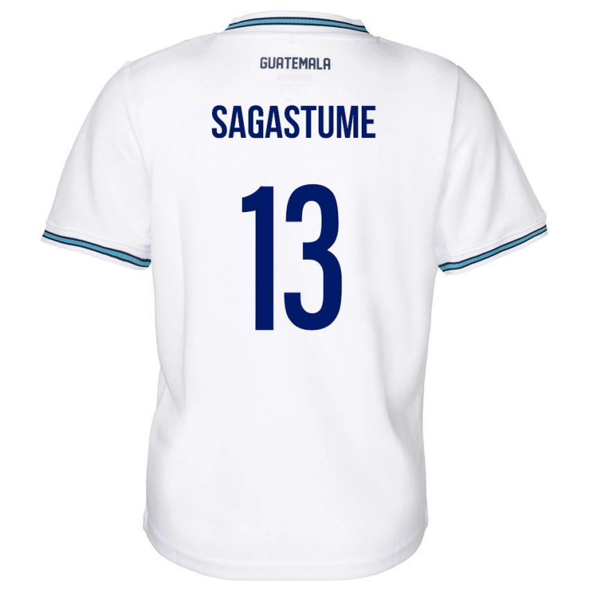 Hombre Camiseta Guatemala Selvin Sagastume #13 Blanco 1ª Equipación 24-26 La Camisa Perú