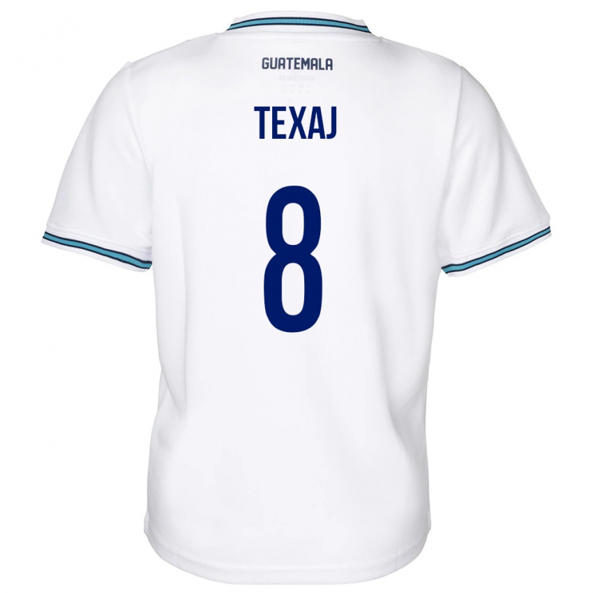 Hombre Camiseta Guatemala Elisa Texaj #8 Blanco 1ª Equipación 24-26 La Camisa Perú