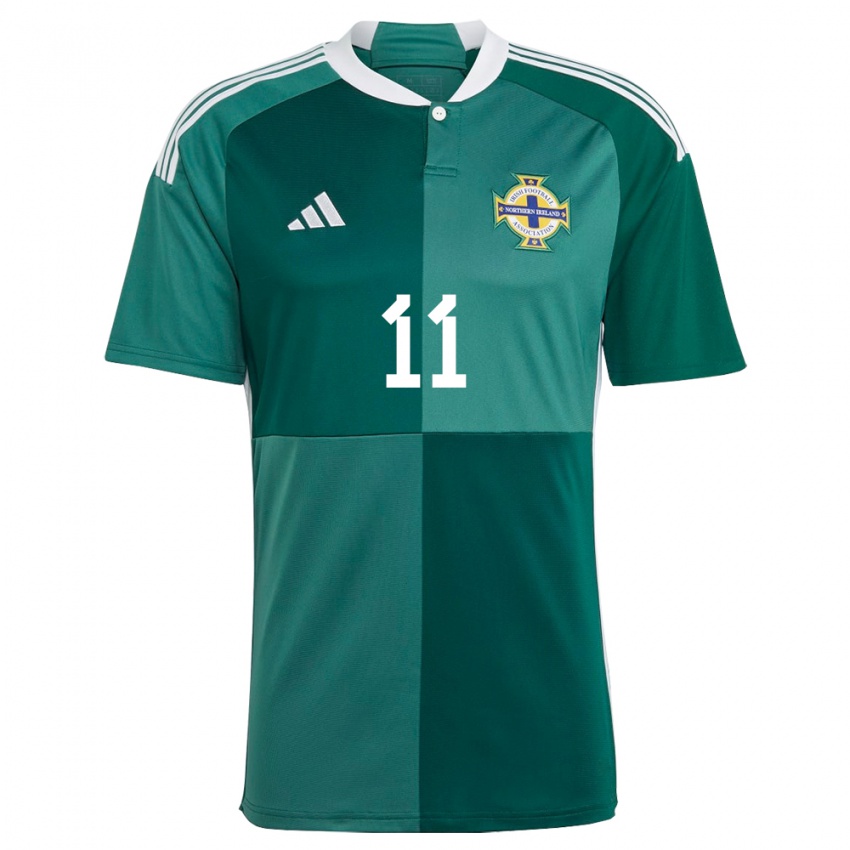 Hombre Camiseta Irlanda Del Norte Cole Brannigan #11 Verde 1ª Equipación 24-26 La Camisa Perú