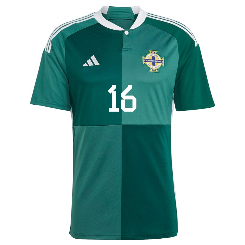 Hombre Camiseta Irlanda Del Norte Matty Kennedy #16 Verde 1ª Equipación 24-26 La Camisa Perú