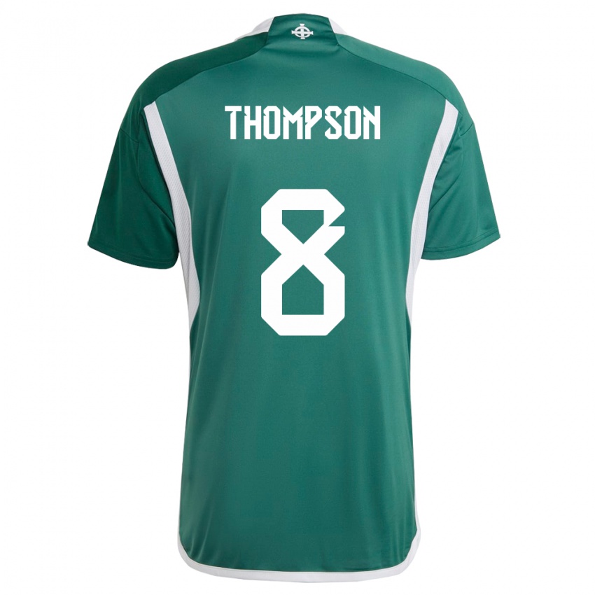 Hombre Camiseta Irlanda Del Norte Joel Thompson #8 Verde 1ª Equipación 24-26 La Camisa Perú