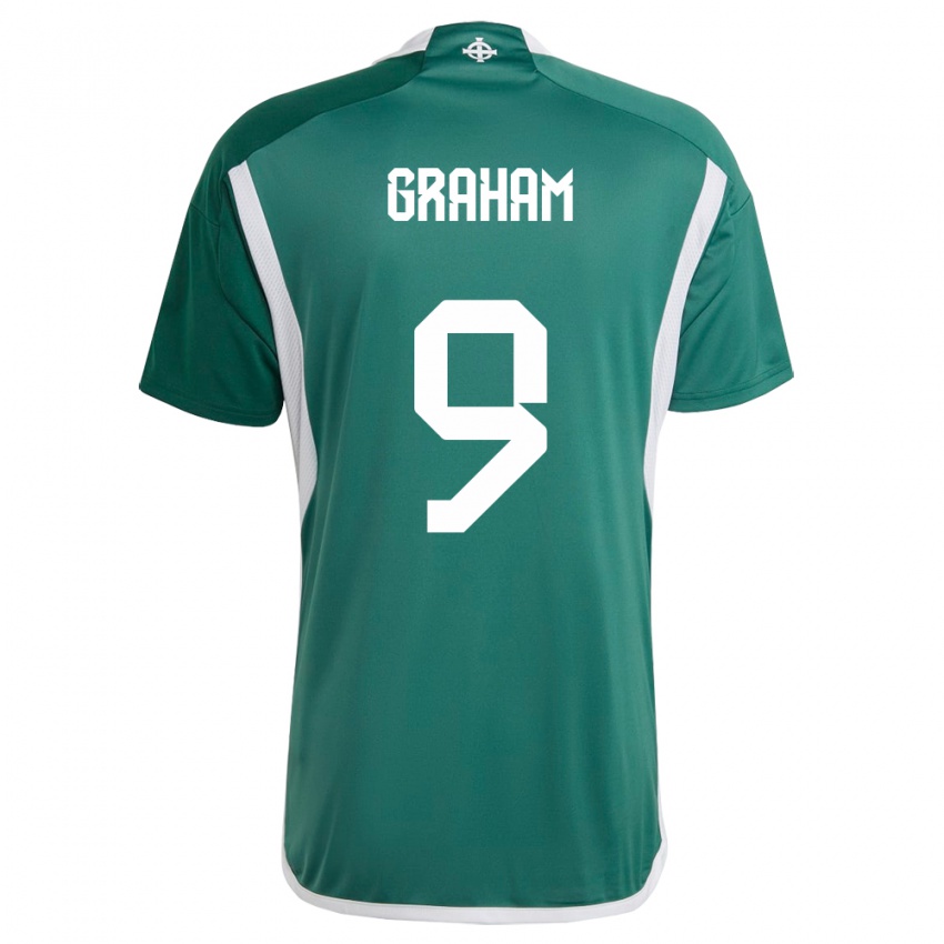 Hombre Camiseta Irlanda Del Norte Braiden Graham #9 Verde 1ª Equipación 24-26 La Camisa Perú