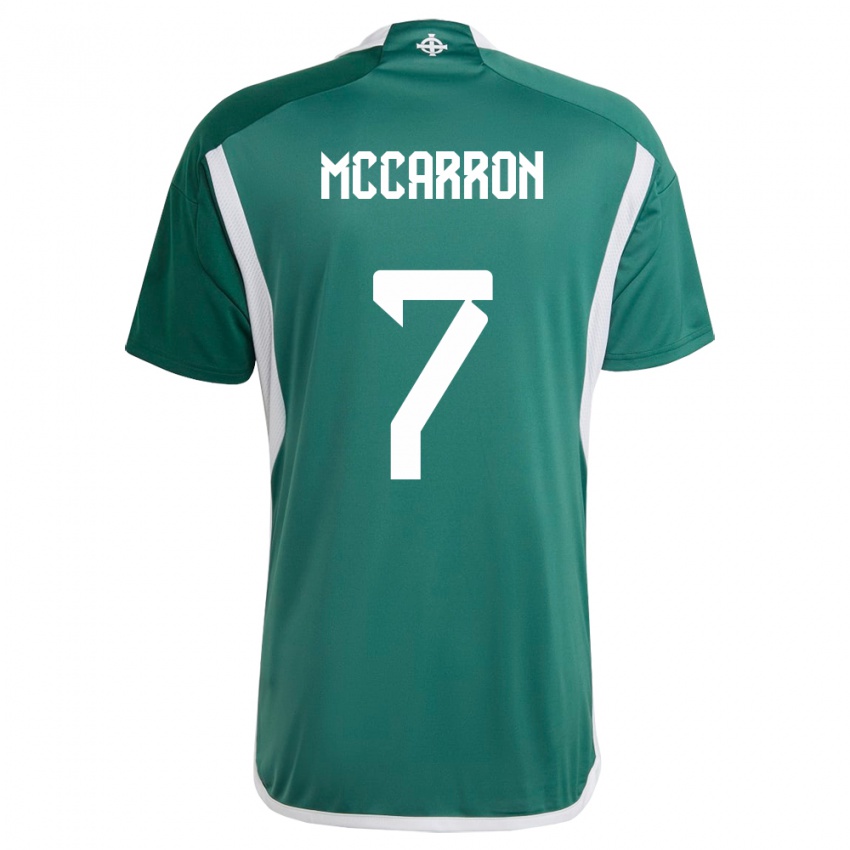 Hombre Camiseta Irlanda Del Norte Chloe Mccarron #7 Verde 1ª Equipación 24-26 La Camisa Perú