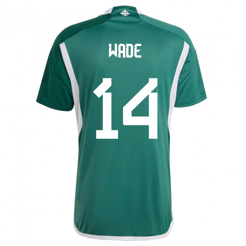 Hombre Camiseta Irlanda Del Norte Lauren Wade #14 Verde 1ª Equipación 24-26 La Camisa Perú