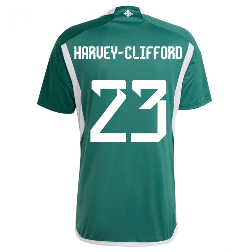 Hombre Camiseta Irlanda Del Norte Maddy Harvey-Clifford #23 Verde 1ª Equipación 24-26 La Camisa Perú