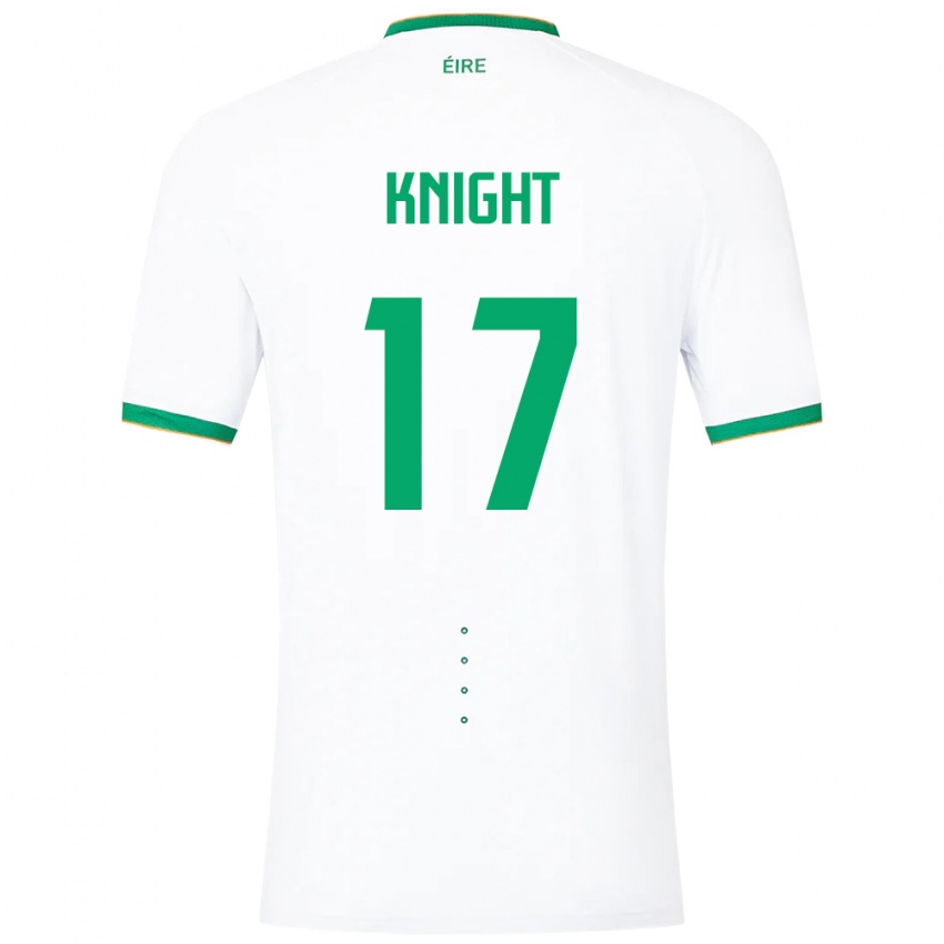 Hombre Camiseta Irlanda Jason Knight #17 Blanco 2ª Equipación 24-26 La Camisa Perú