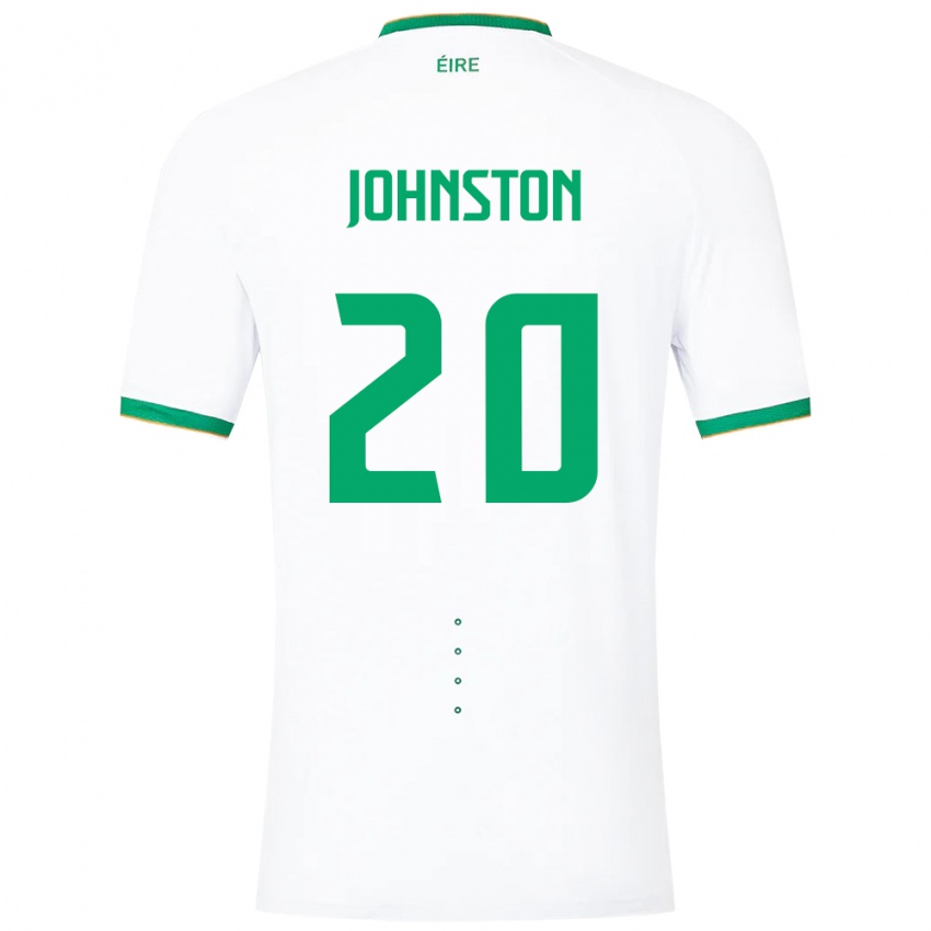 Hombre Camiseta Irlanda Mikey Johnston #20 Blanco 2ª Equipación 24-26 La Camisa Perú