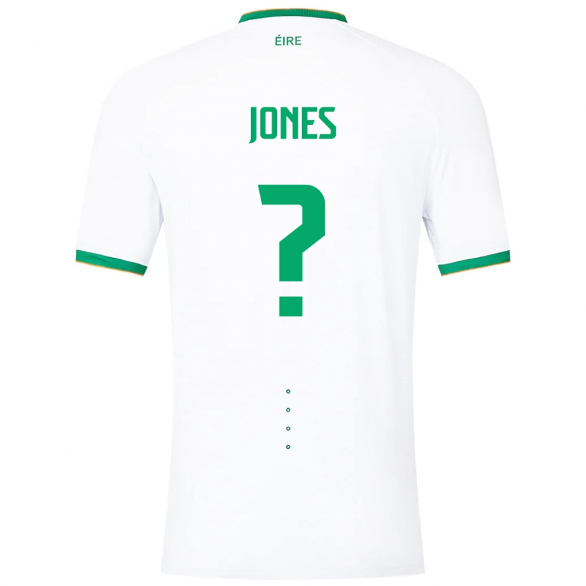 Hombre Camiseta Irlanda Nico Jones #0 Blanco 2ª Equipación 24-26 La Camisa Perú