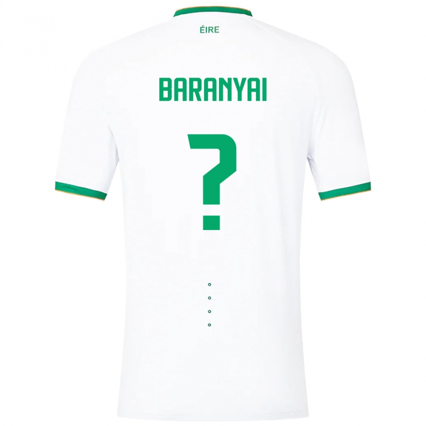 Hombre Camiseta Irlanda Patrick Baranyai #0 Blanco 2ª Equipación 24-26 La Camisa Perú