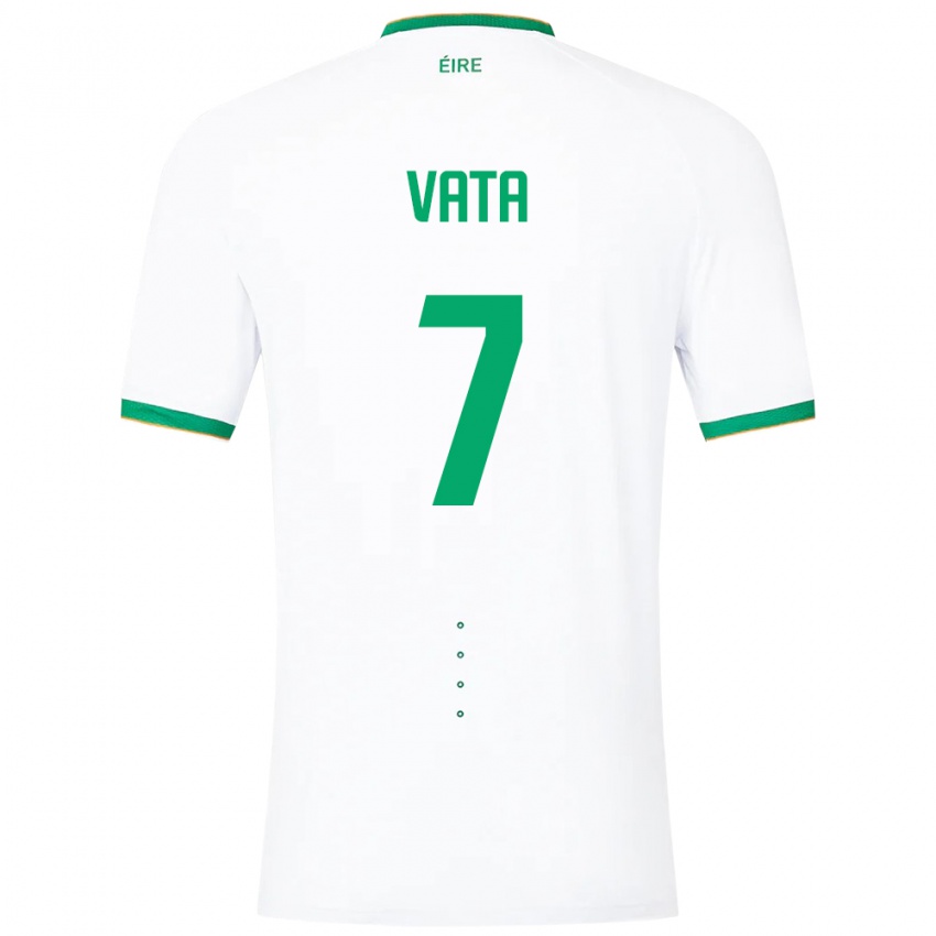 Hombre Camiseta Irlanda Rocco Vata #7 Blanco 2ª Equipación 24-26 La Camisa Perú