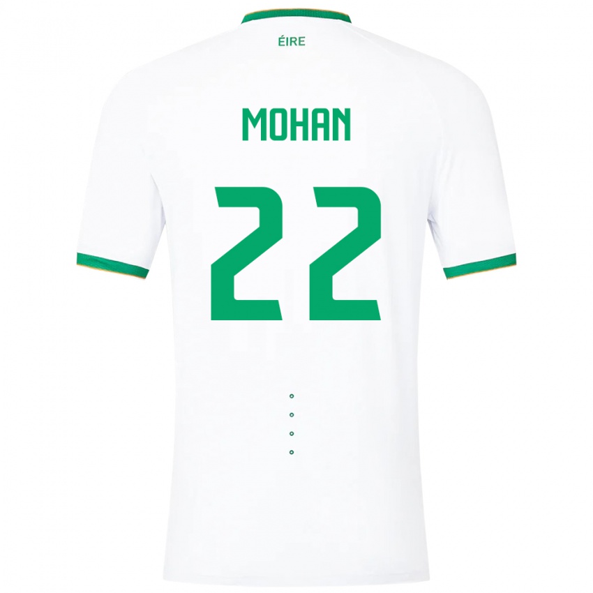 Hombre Camiseta Irlanda Stephen Mohan #22 Blanco 2ª Equipación 24-26 La Camisa Perú