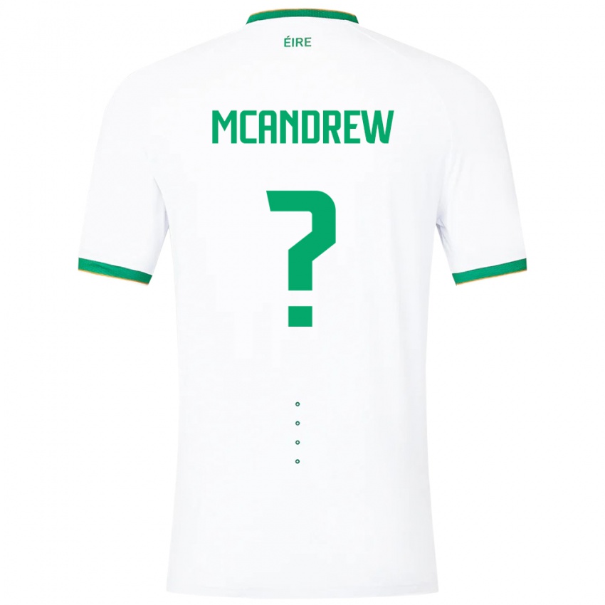 Hombre Camiseta Irlanda Niall Mcandrew #0 Blanco 2ª Equipación 24-26 La Camisa Perú