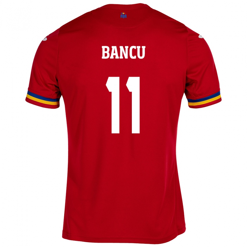 Hombre Camiseta Rumania Nicuşor Bancu #11 Rojo 2ª Equipación 24-26 La Camisa Perú