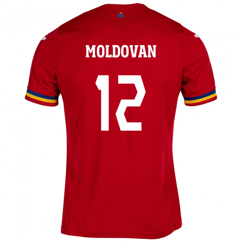 Hombre Camiseta Rumania Horaţiu Moldovan #12 Rojo 2ª Equipación 24-26 La Camisa Perú