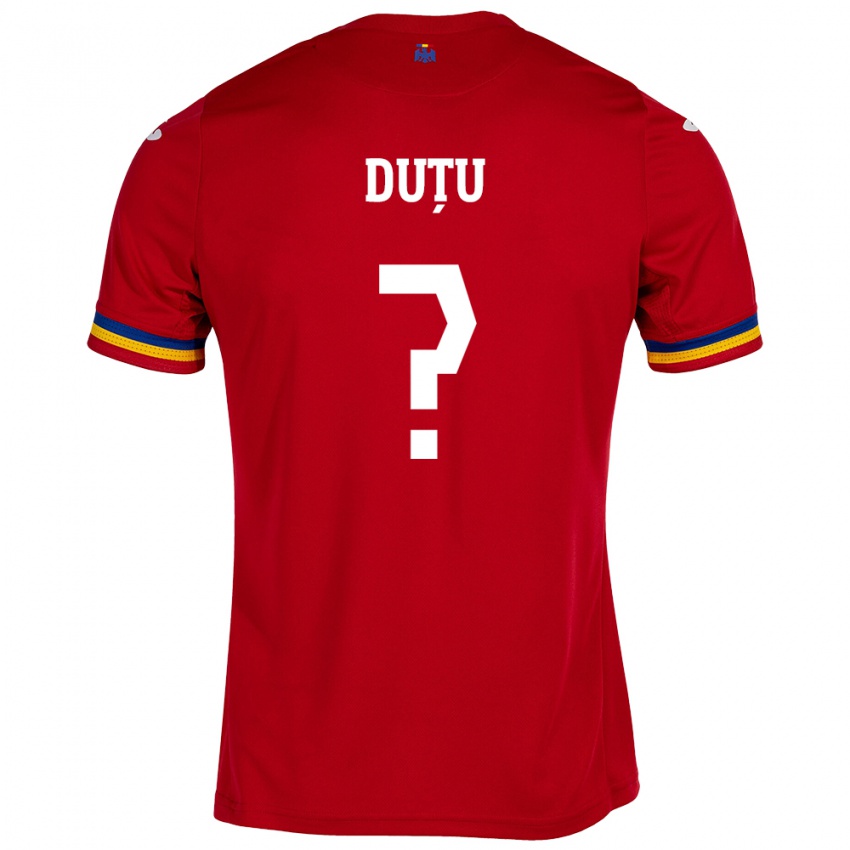 Hombre Camiseta Rumania Matteo Duțu #0 Rojo 2ª Equipación 24-26 La Camisa Perú