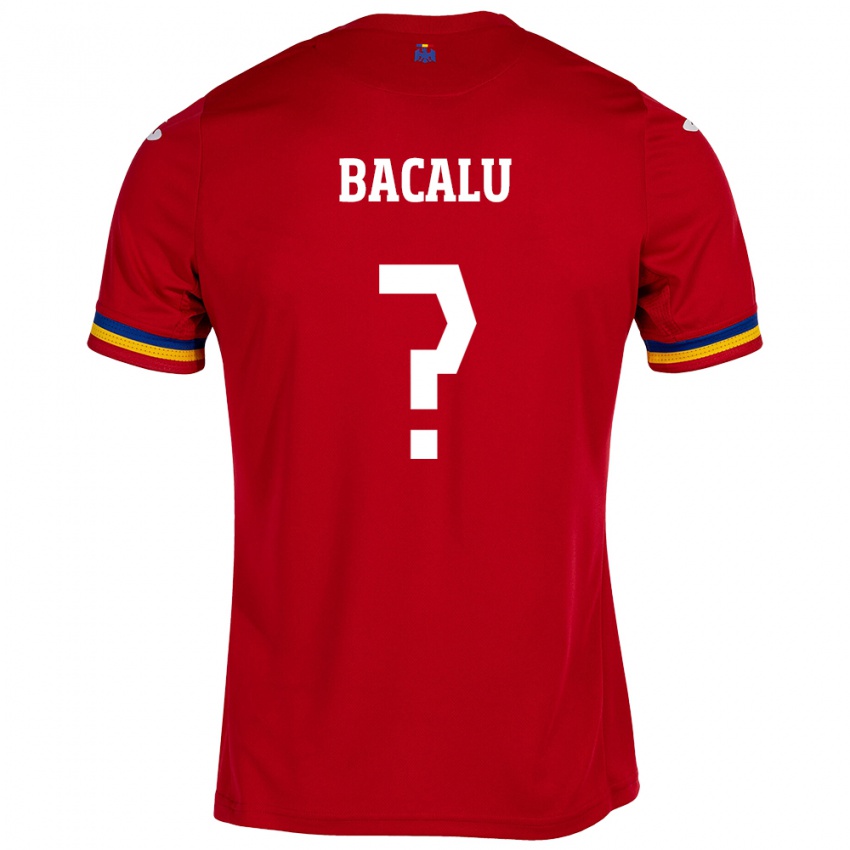 Hombre Camiseta Rumania Bogdan Bacalu #0 Rojo 2ª Equipación 24-26 La Camisa Perú