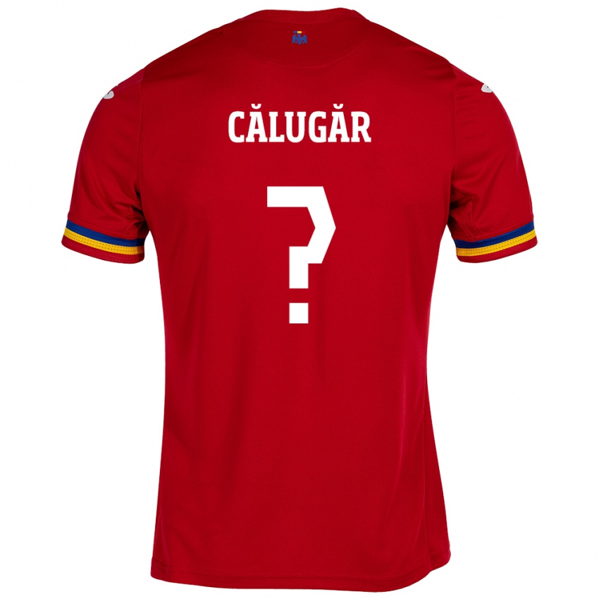 Hombre Camiseta Rumania Răzvan Călugăr #0 Rojo 2ª Equipación 24-26 La Camisa Perú