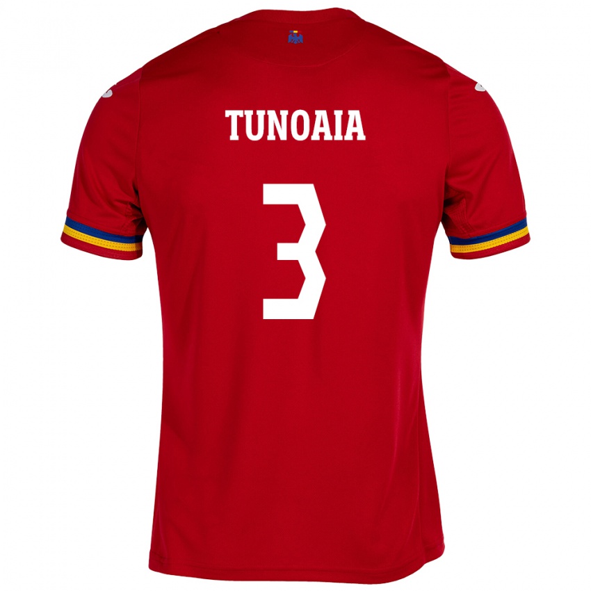 Hombre Camiseta Rumania Alexandra Tunoaia #3 Rojo 2ª Equipación 24-26 La Camisa Perú