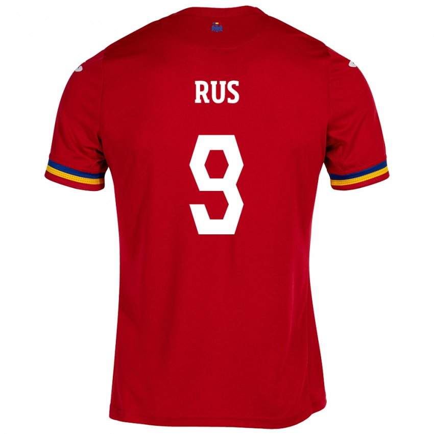 Hombre Camiseta Rumania Laura Rus #9 Rojo 2ª Equipación 24-26 La Camisa Perú