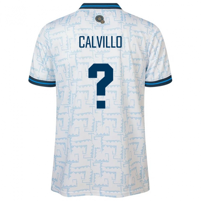 Hombre Camiseta El Salvador Eric Calvillo #0 Blanco 2ª Equipación 24-26 La Camisa Perú