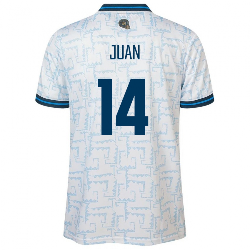 Hombre Camiseta El Salvador Juan Sánchez #14 Blanco 2ª Equipación 24-26 La Camisa Perú
