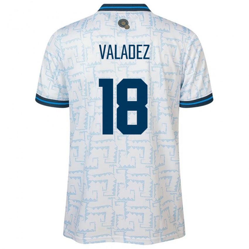 Hombre Camiseta El Salvador Samantha Valadez #18 Blanco 2ª Equipación 24-26 La Camisa Perú