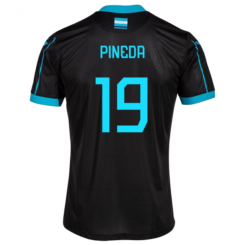 Hombre Camiseta Honduras Carlos Pineda #19 Negro 2ª Equipación 24-26 La Camisa Perú