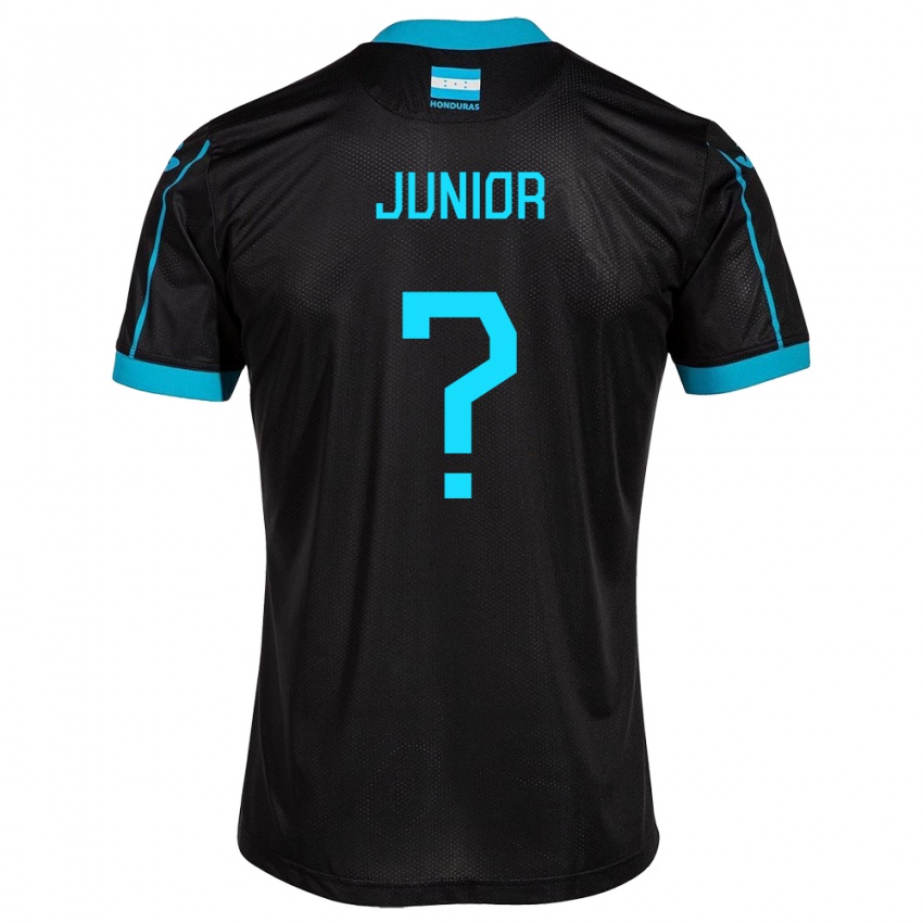 Hombre Camiseta Honduras Junior Mejía #0 Negro 2ª Equipación 24-26 La Camisa Perú