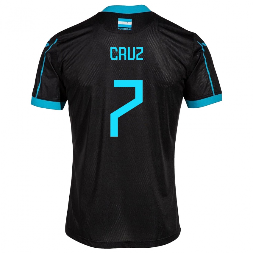 Hombre Camiseta Honduras Nixon Cruz #7 Negro 2ª Equipación 24-26 La Camisa Perú