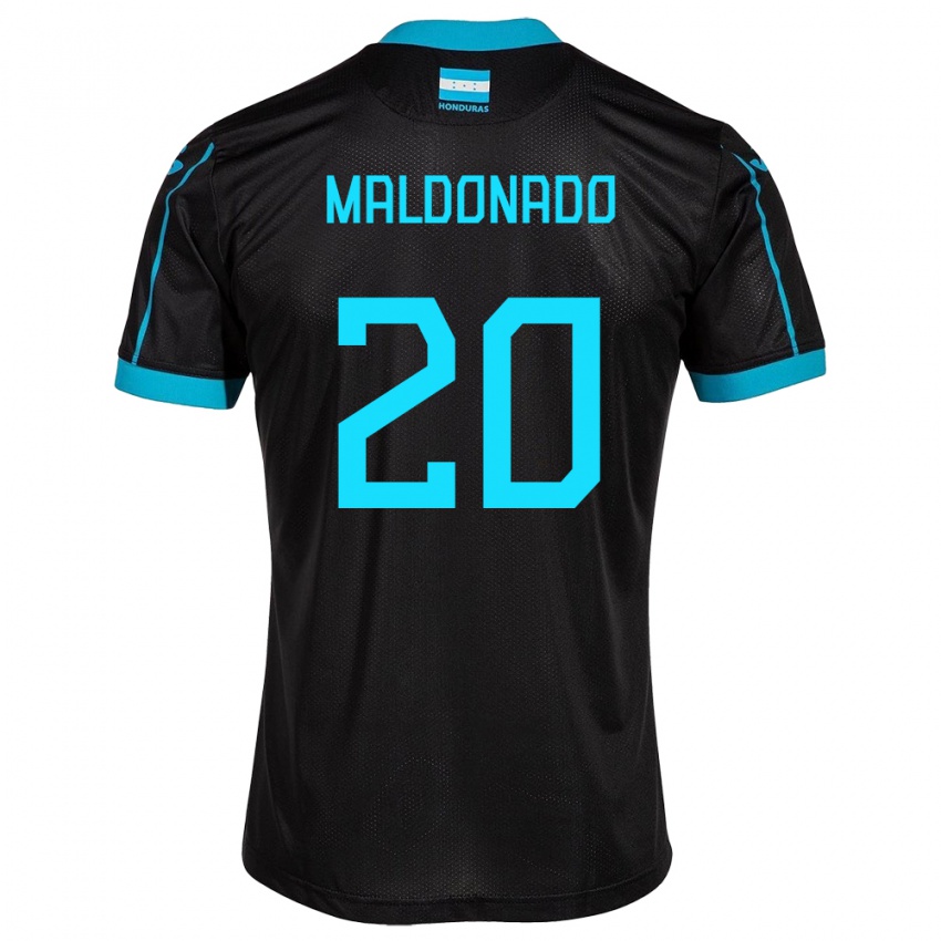 Hombre Camiseta Honduras Alessandro Maldonado #20 Negro 2ª Equipación 24-26 La Camisa Perú