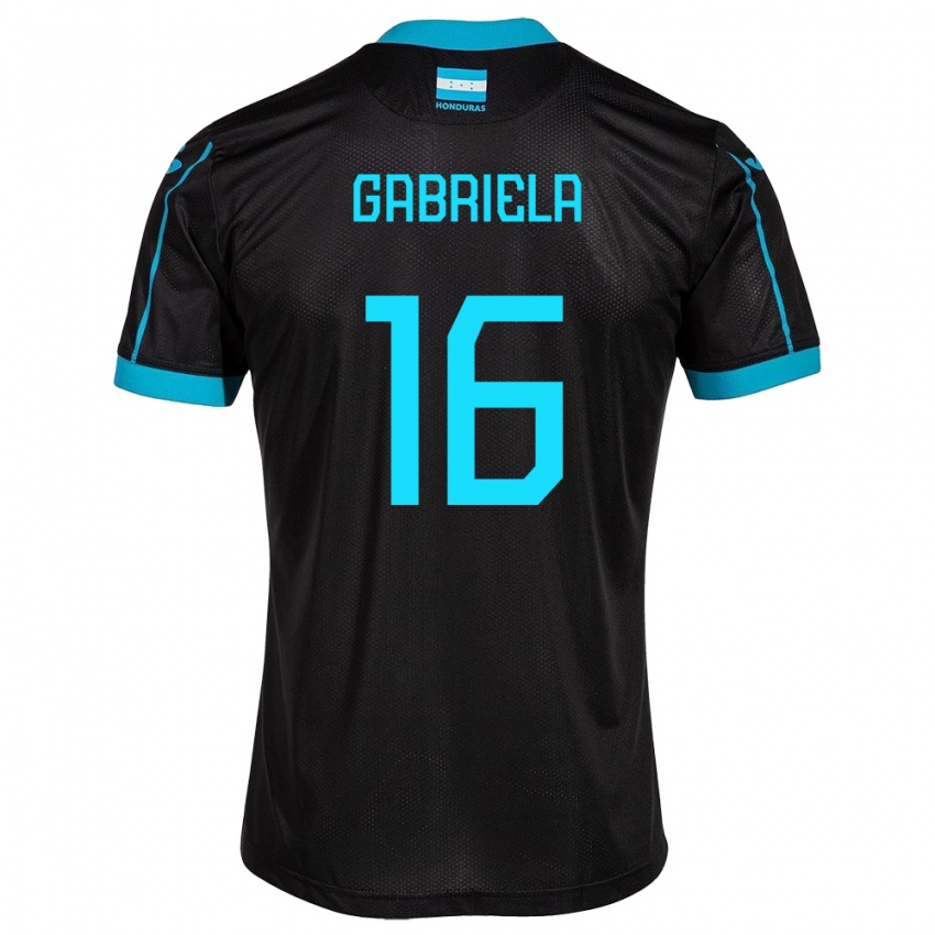 Hombre Camiseta Honduras Gabriela García #16 Negro 2ª Equipación 24-26 La Camisa Perú