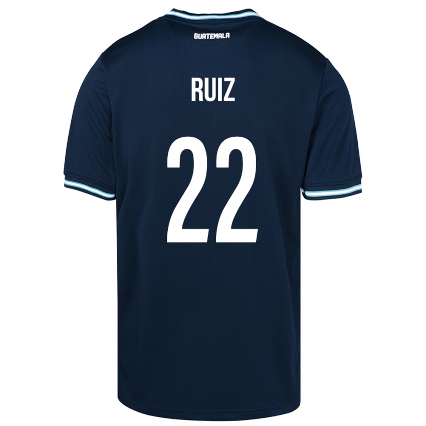 Hombre Camiseta Guatemala Kevin Ruiz #22 Azul 2ª Equipación 24-26 La Camisa Perú