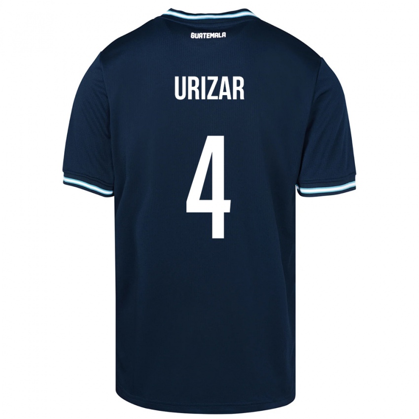 Hombre Camiseta Guatemala Jeshua Urizar #4 Azul 2ª Equipación 24-26 La Camisa Perú