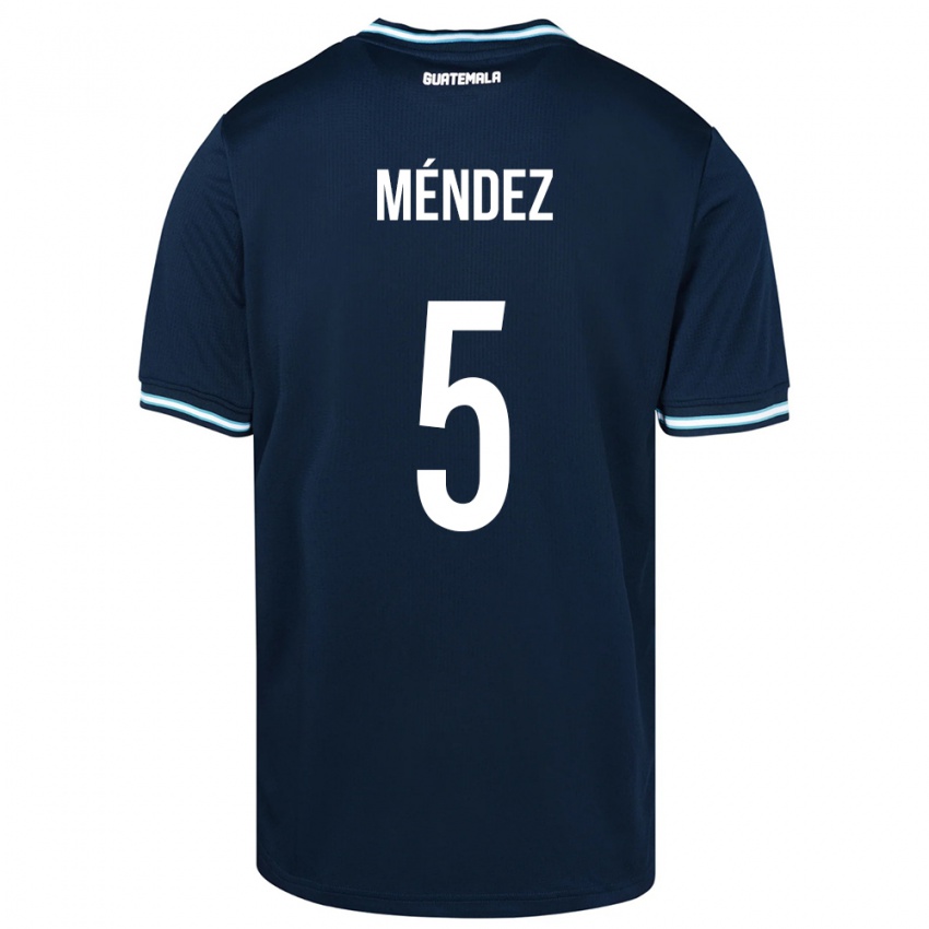 Hombre Camiseta Guatemala Diego Méndez #5 Azul 2ª Equipación 24-26 La Camisa Perú