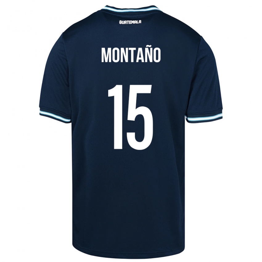 Hombre Camiseta Guatemala Figo Montaño #15 Azul 2ª Equipación 24-26 La Camisa Perú