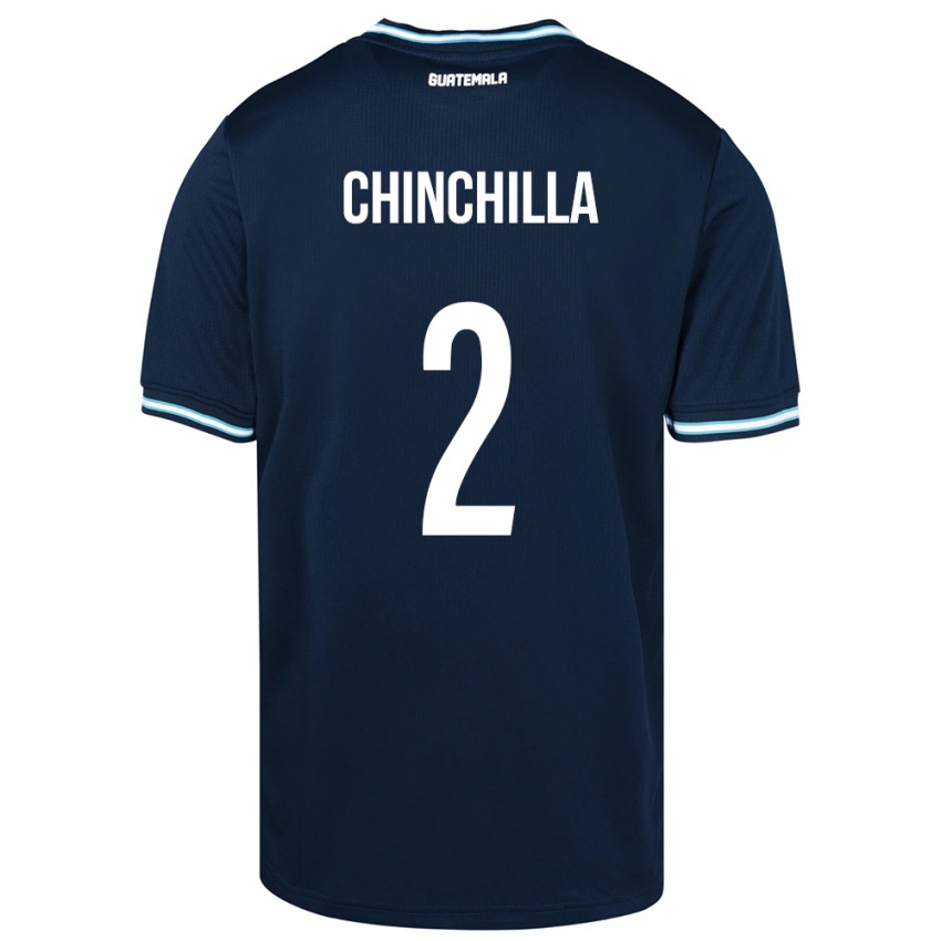 Hombre Camiseta Guatemala Nicolás Chinchilla #2 Azul 2ª Equipación 24-26 La Camisa Perú