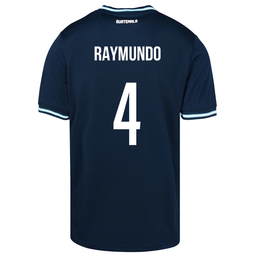 Hombre Camiseta Guatemala Cristopher Raymundo #4 Azul 2ª Equipación 24-26 La Camisa Perú